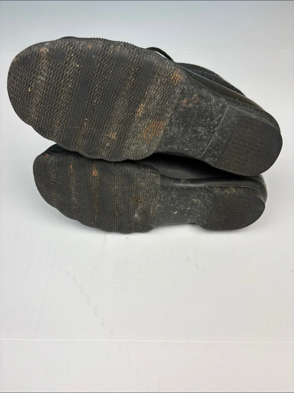 Tommy Hilfiger Women Size 5 Duck Boots Gray Tweed Black Rubber Lace Up Rain